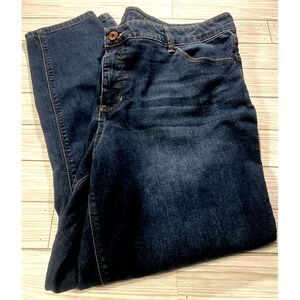 True Craft Jeans Women's Size 20 Blue Skinny Leg Mid Rise Stretch Demin Med Wash